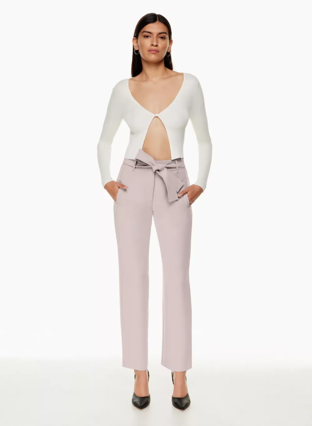tie-front pant