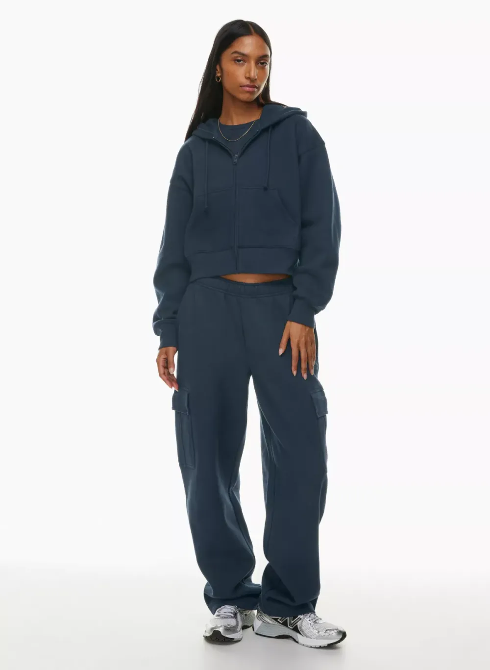 cozy fleece boyfriend boxy zip hoodie