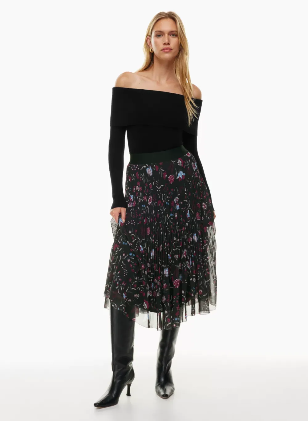 new twirl pleated skirt