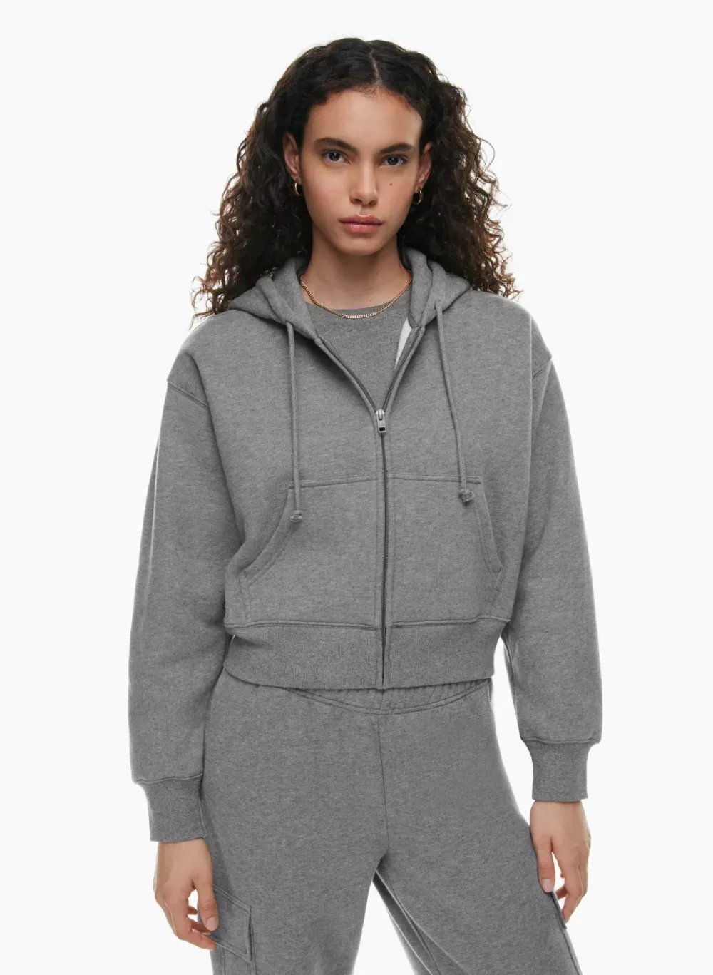 cozy fleece boyfriend boxy zip hoodie