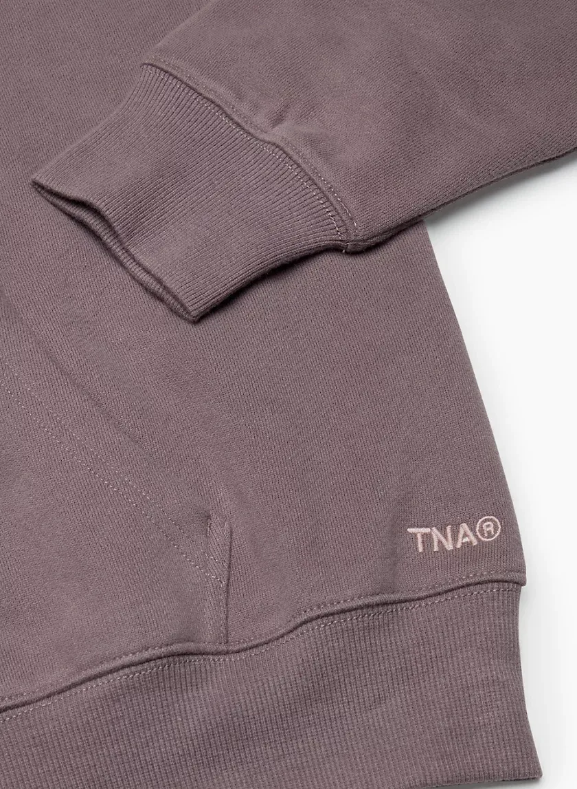 cozy fleece boyfriend boxy zip-up sweatshirt