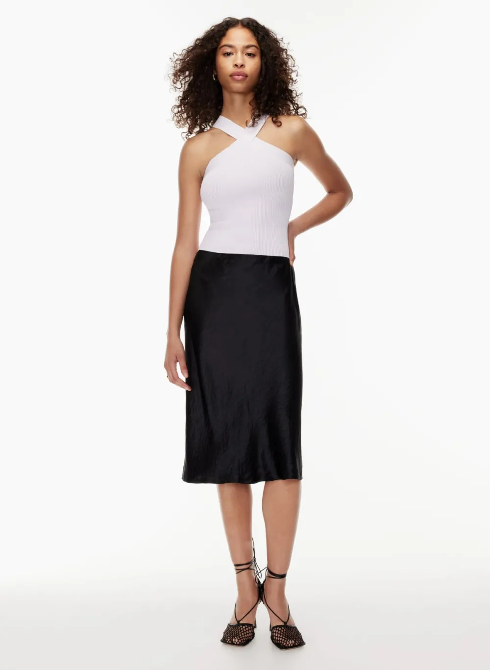 sculpt knit criss cross tank