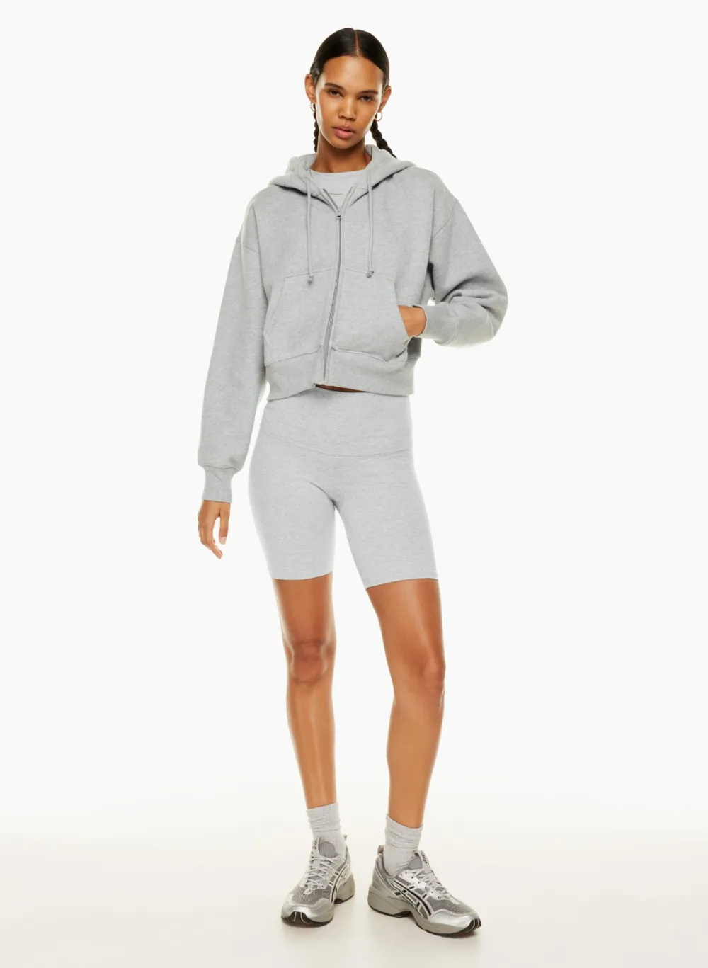 cozy fleece boyfriend boxy zip hoodie