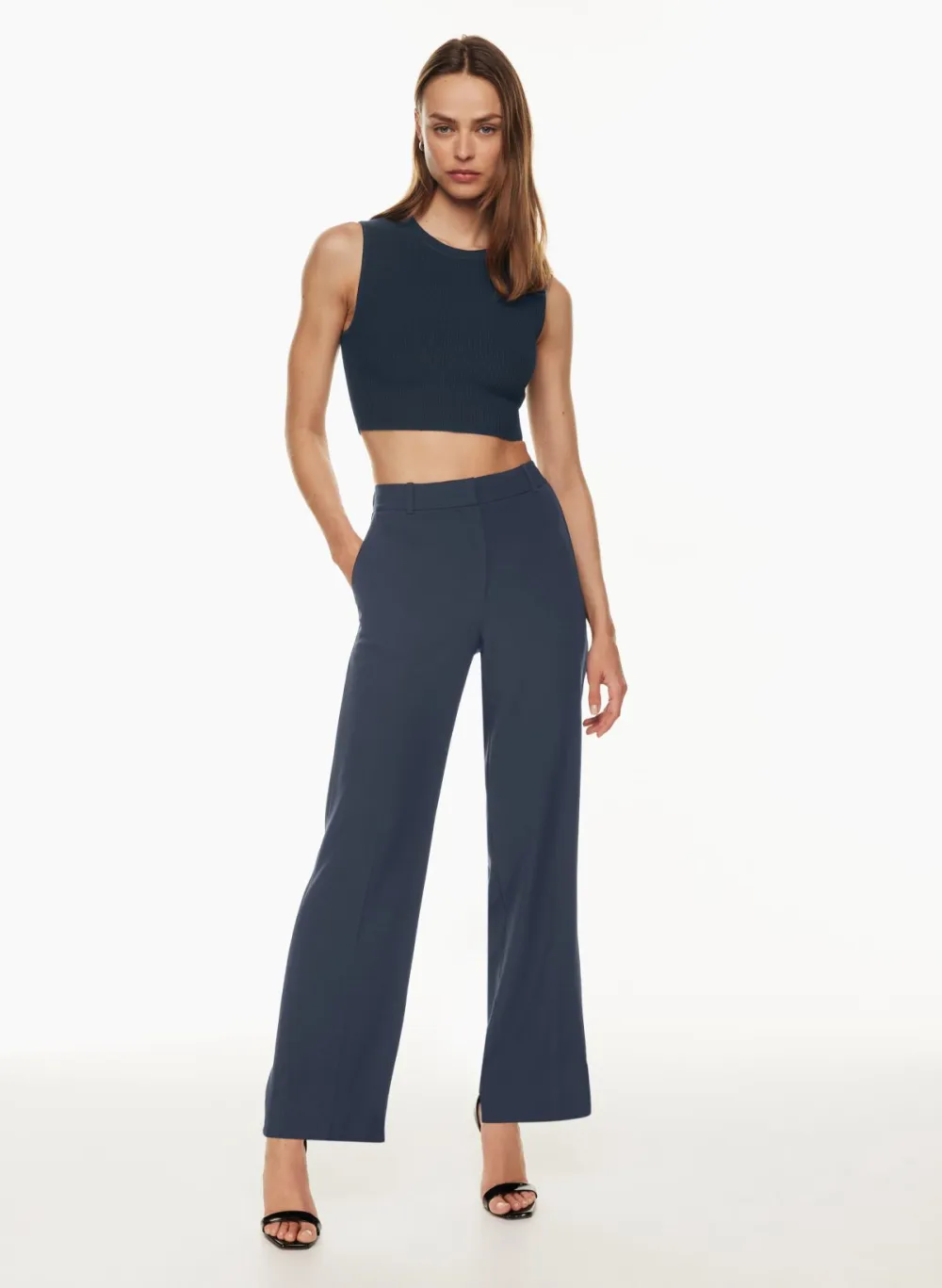 sculpt knit muscle cropped tank