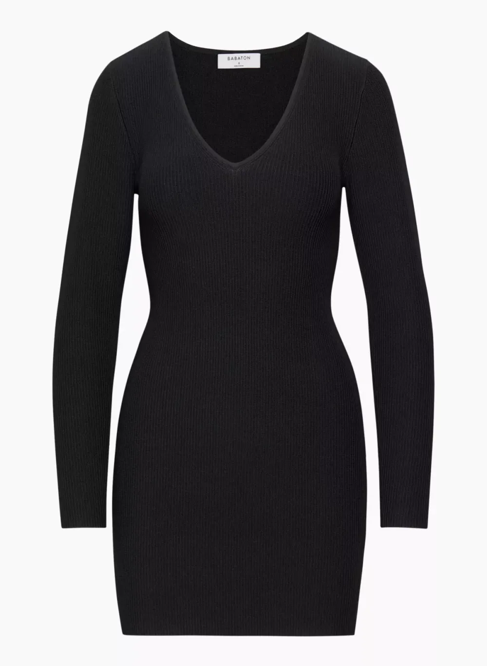 sculpt knit v-neck dress