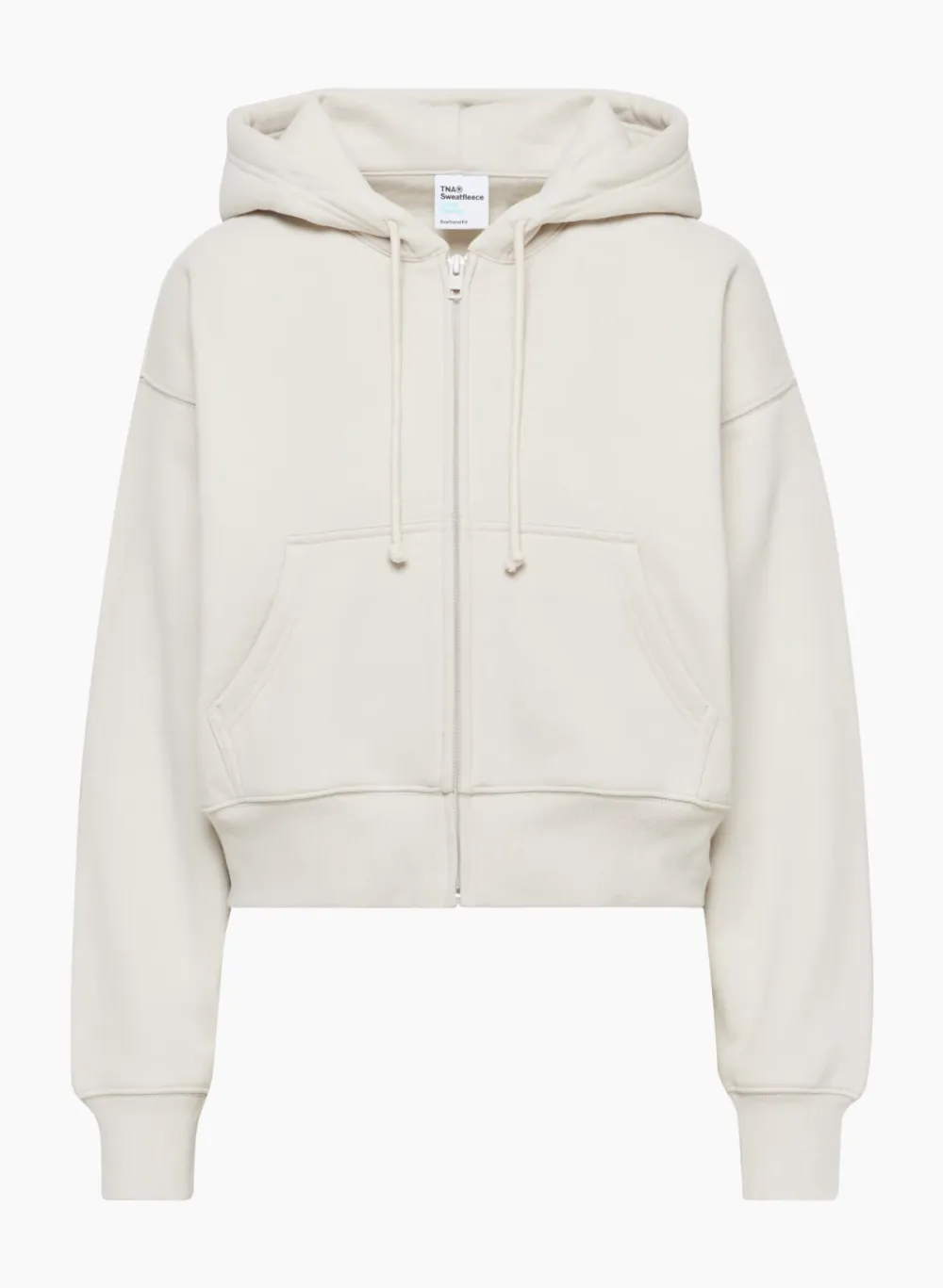cozy fleece boyfriend boxy zip hoodie