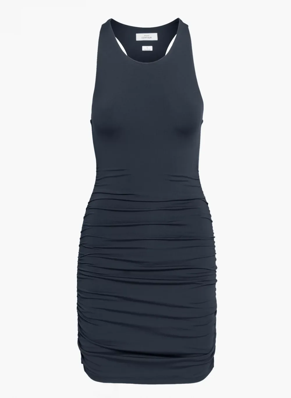 contour ruched racer mini dress