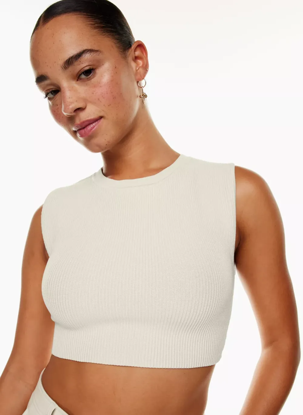 sculpt knit muscle cropped tank