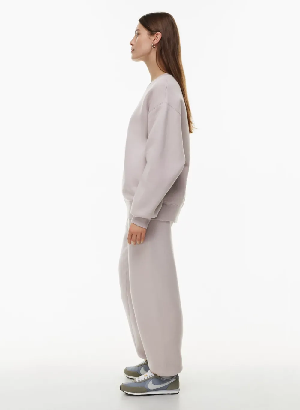 bubble fleece boyfriend crew sweatshirt