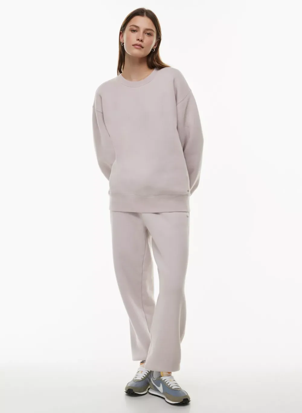 bubble fleece boyfriend crew sweatshirt