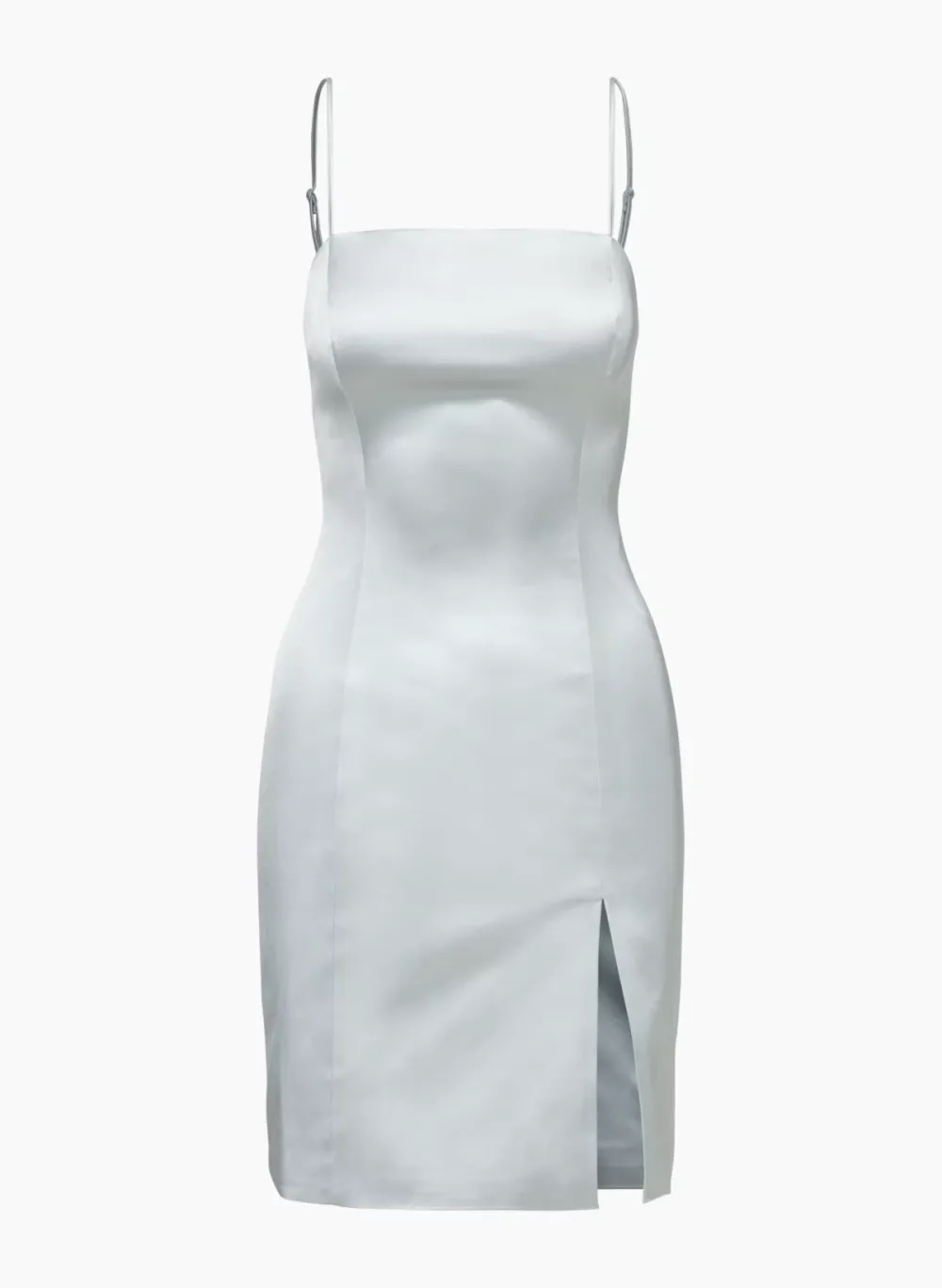 shimmer satin knee dress