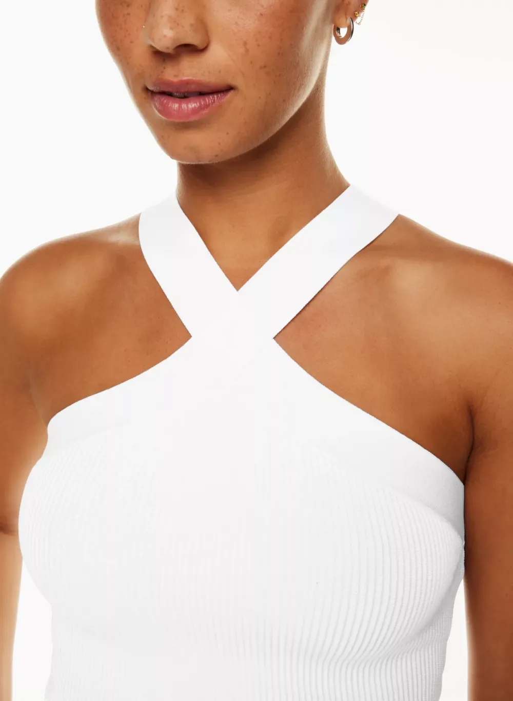 sculpt knit criss cross tank