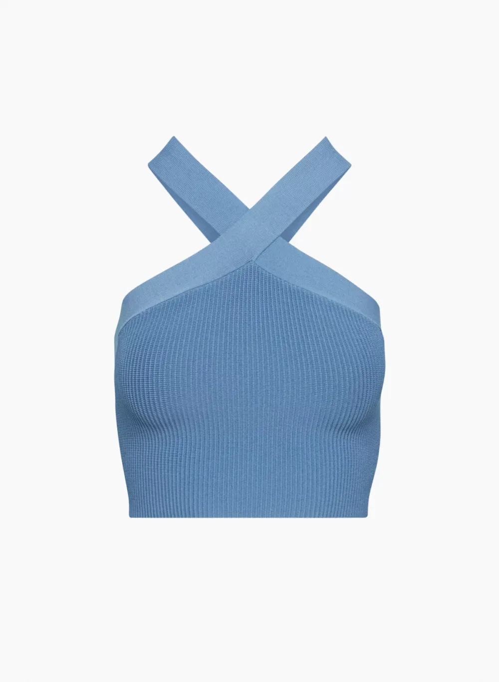 sculpt knit criss cross cropped tank