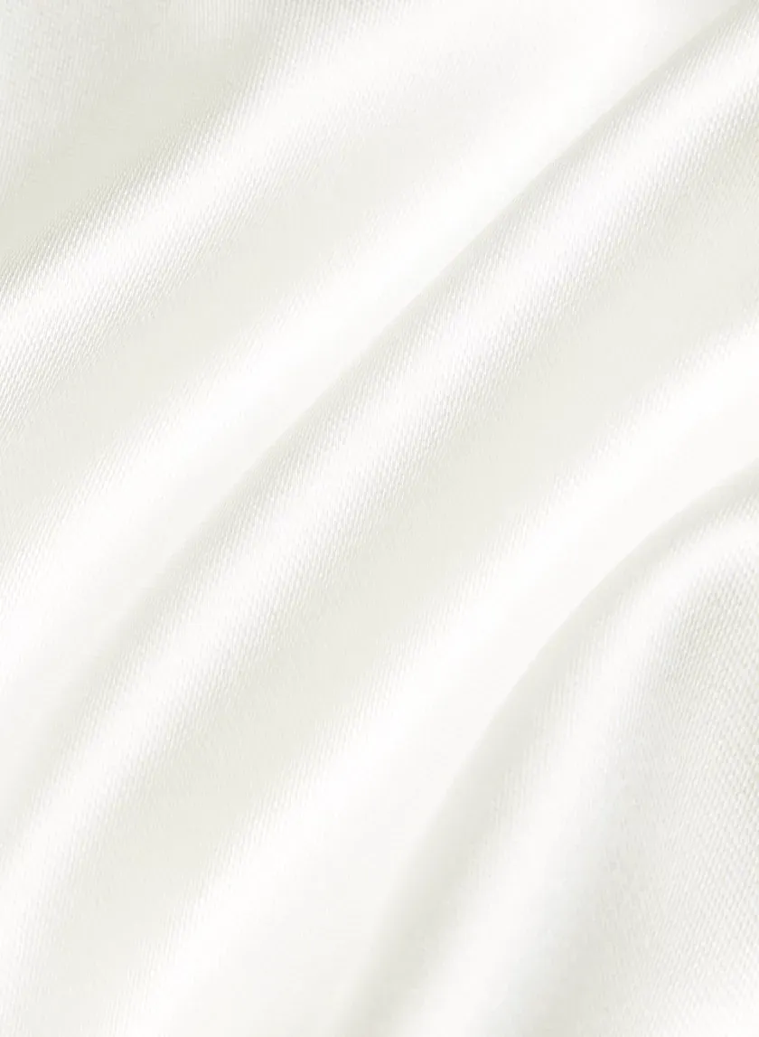 shimmer satin knee dress