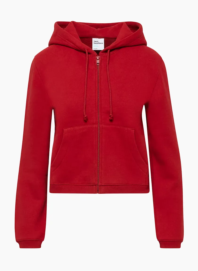 cozy fleece snug zip hoodie