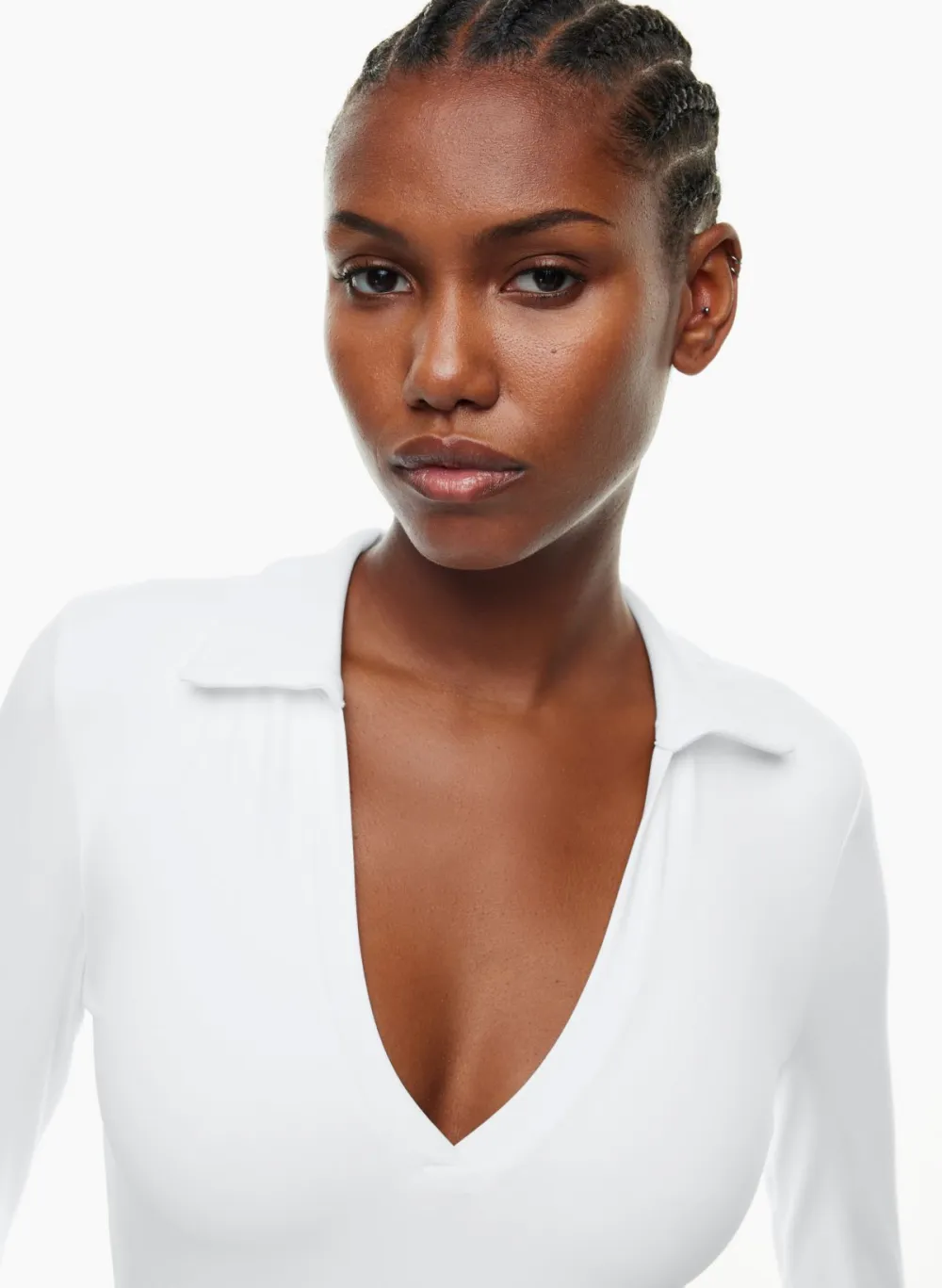 contour polo longsleeve bodysuit