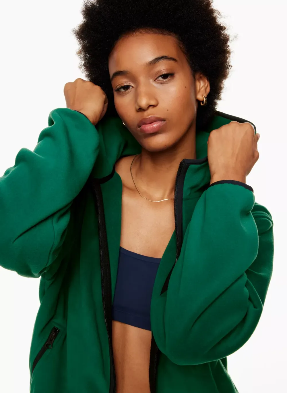 sno polar oversized zip hoodie