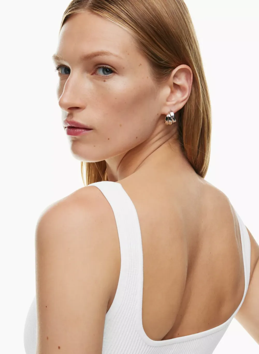 sculpt knit squareneck cropped tank