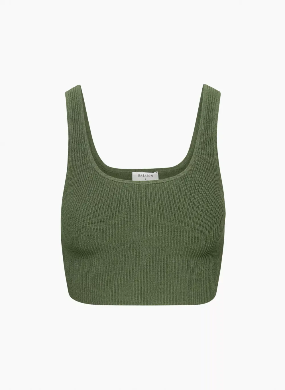 sculpt knit squareneck cropped tank