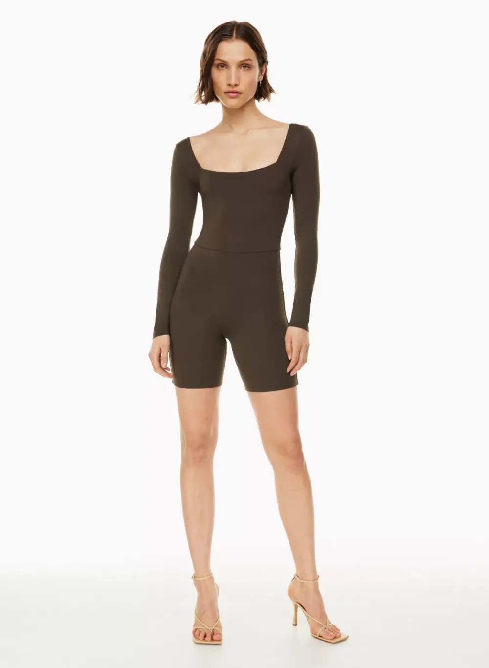 contour squareneck longsleeve romper