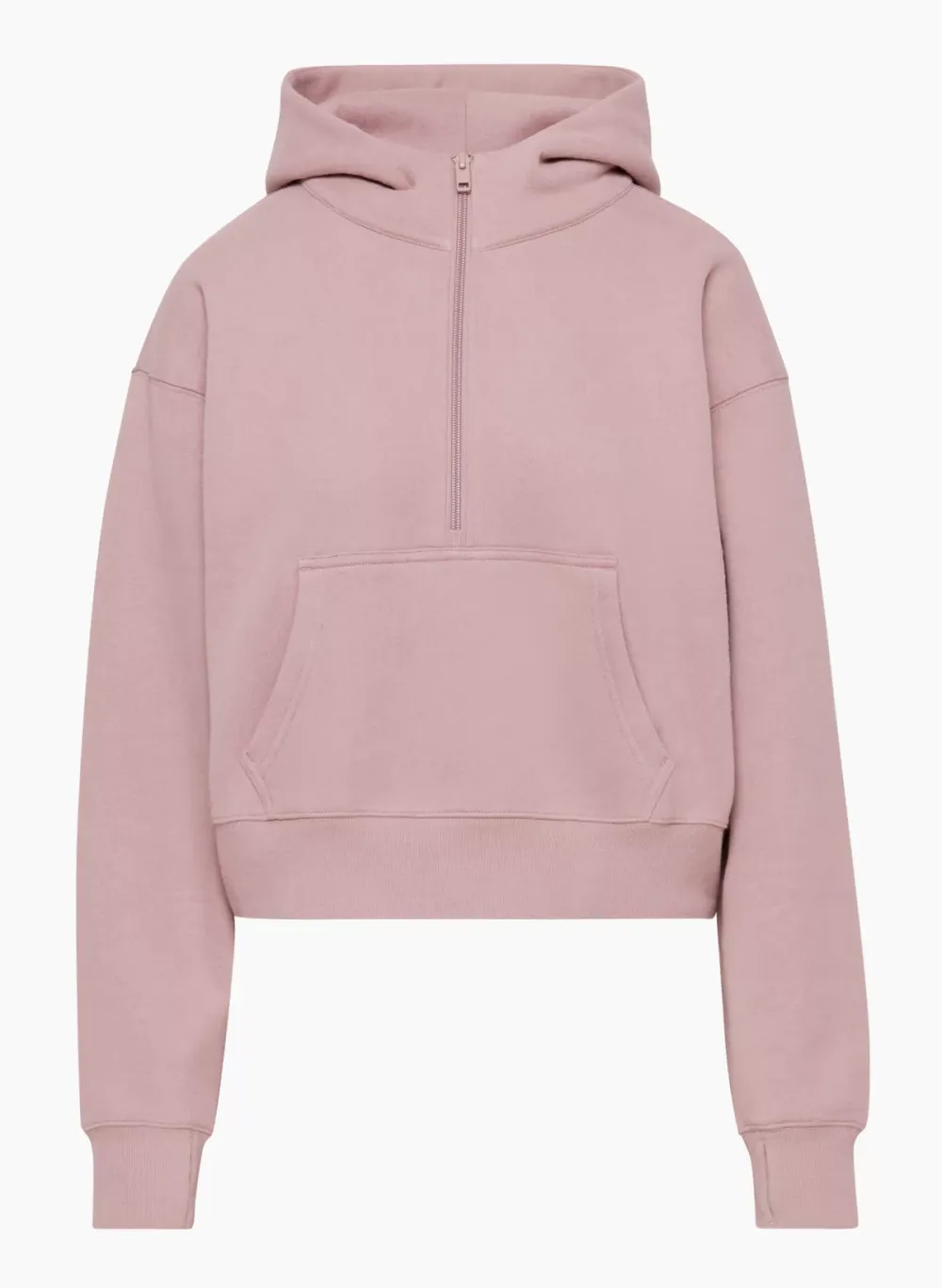 cozy fleece boyfriend boxy 1⁄2 zip hoodie