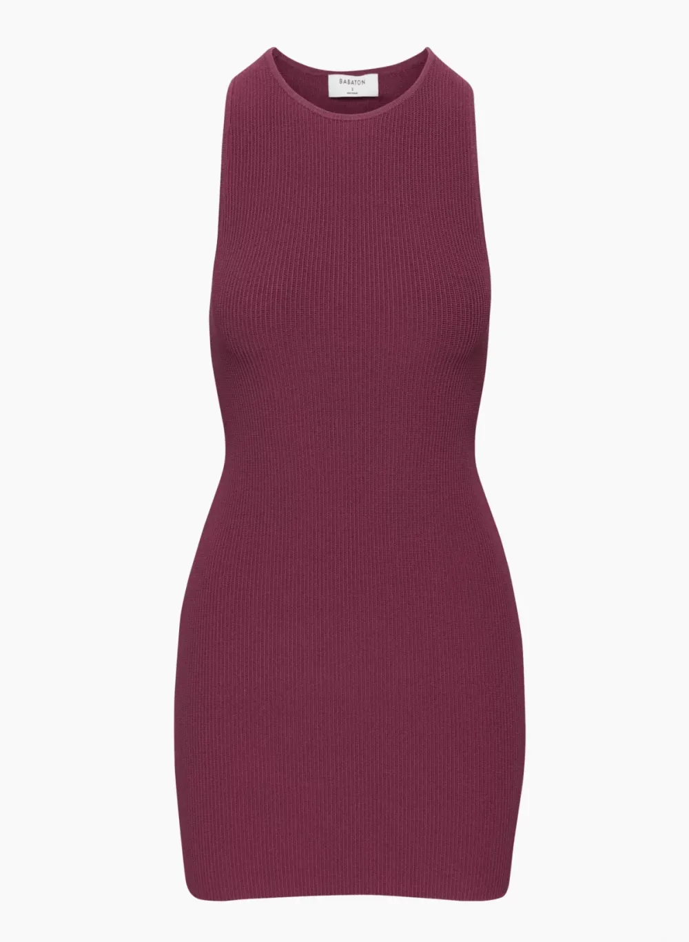 sculpt knit racer mini dress