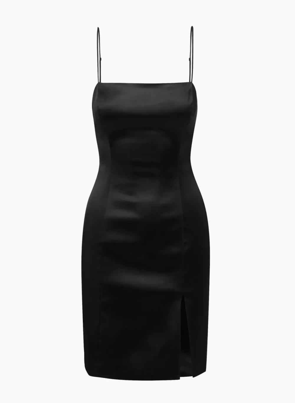 shimmer satin knee dress