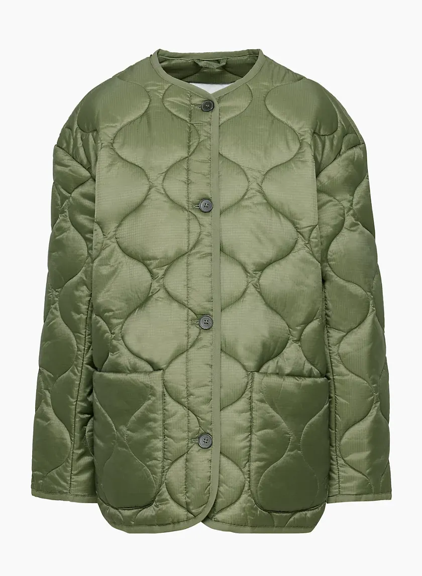 evergreen quilted jacket