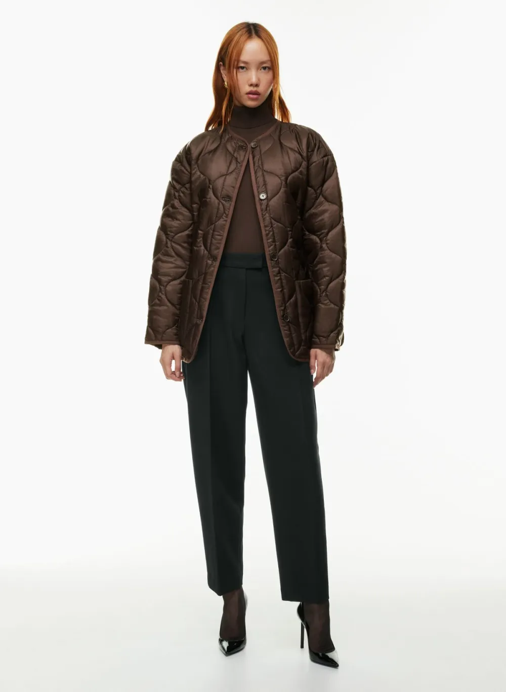 evergreen quilted jacket