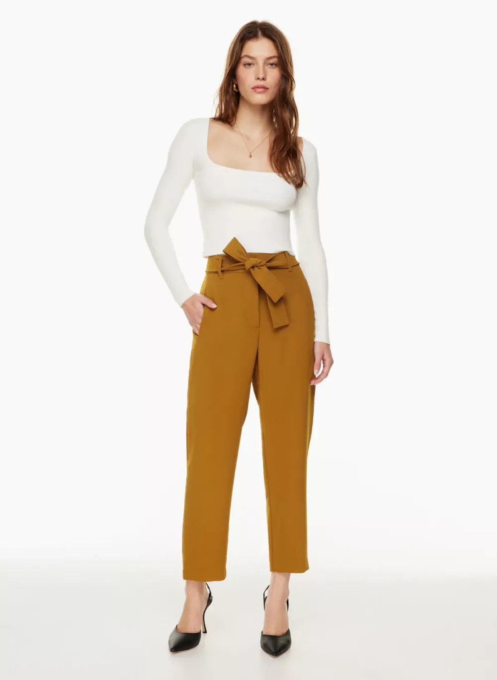 tie-front pant