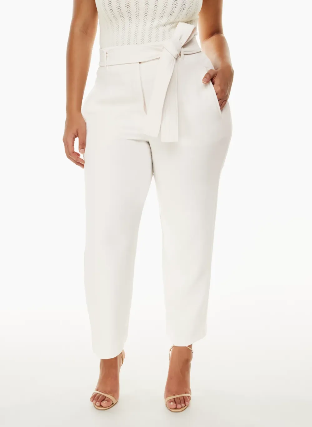 tie-front pant