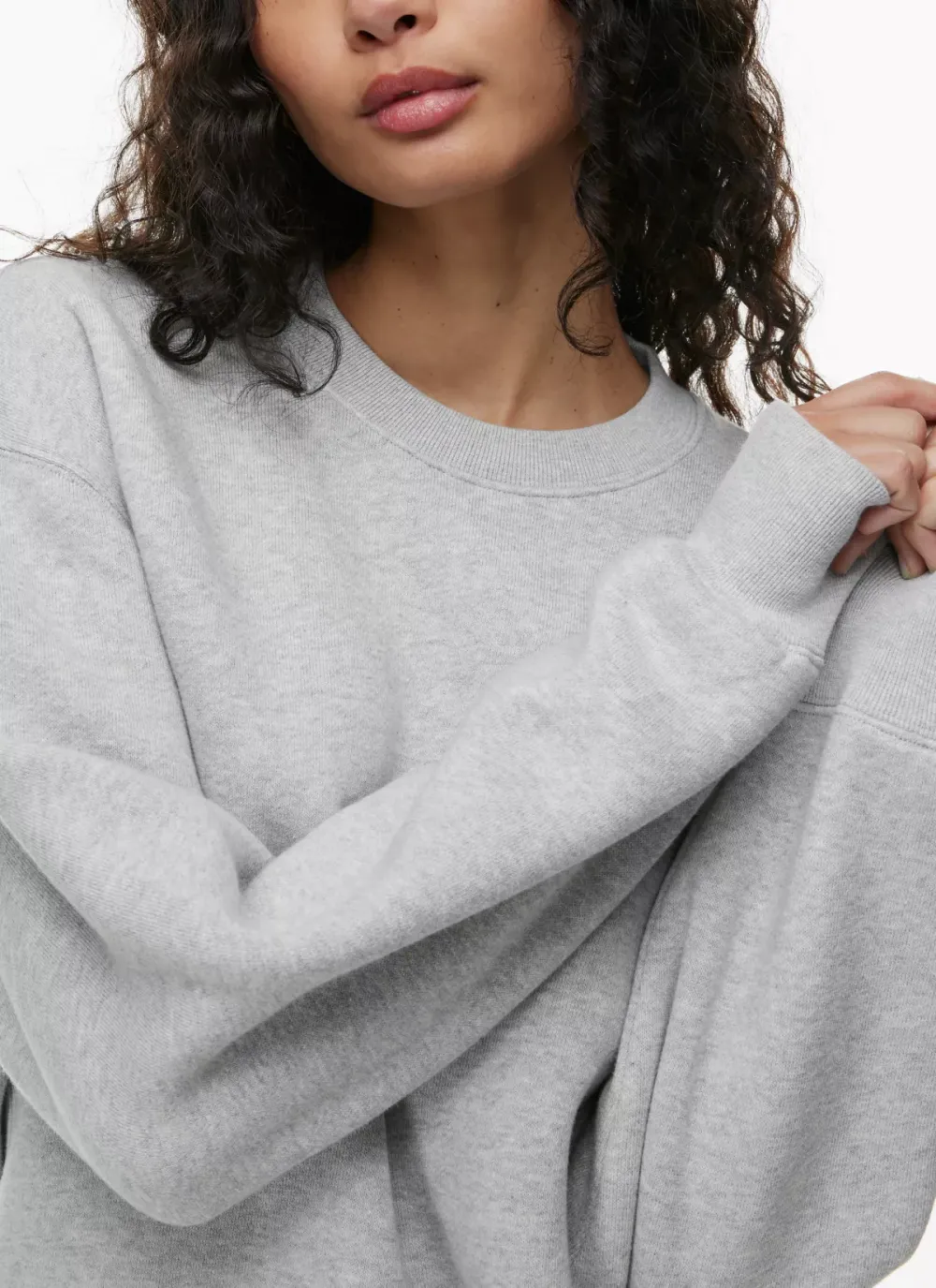 bubble fleece boyfriend crew sweatshirt
