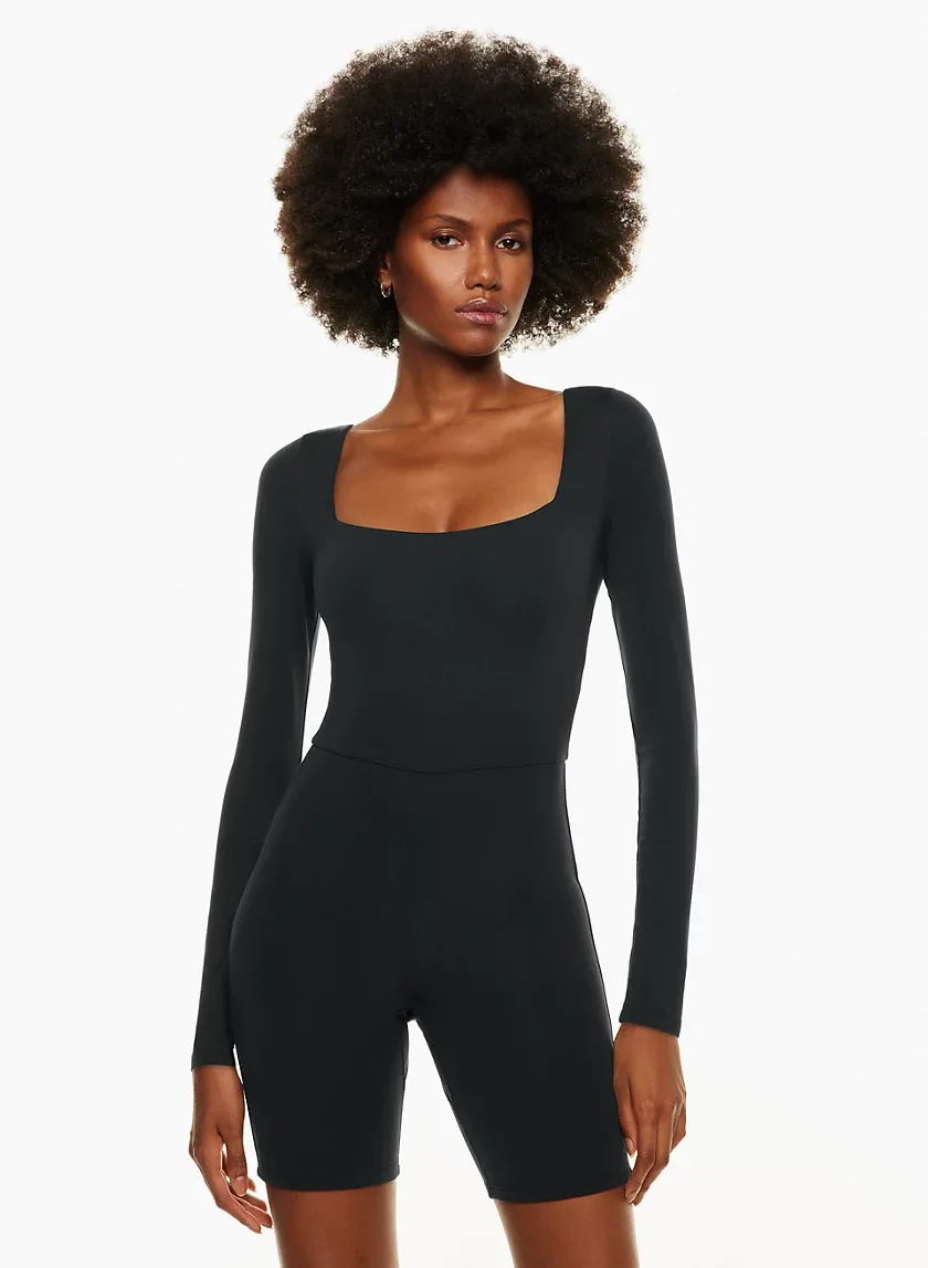contour squareneck longsleeve romper