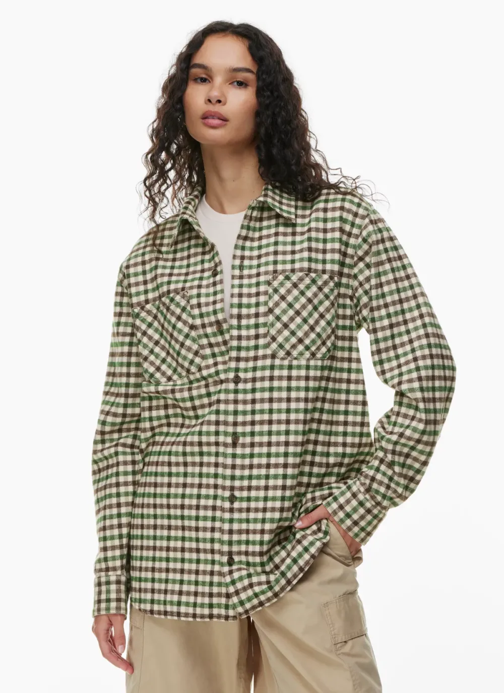 plaid oversized shirt