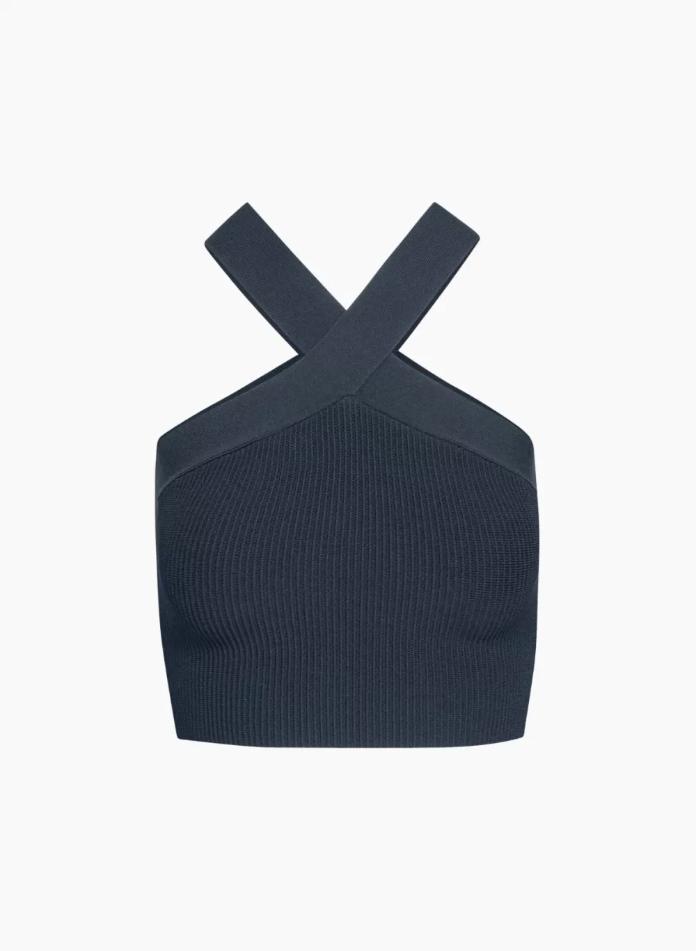 sculpt knit criss cross cropped tank