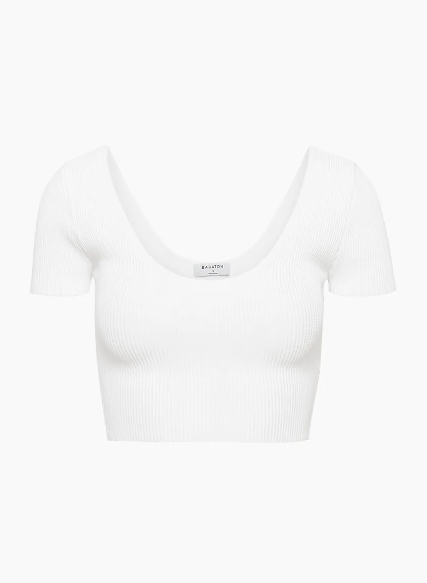sculpt knit scoopneck top