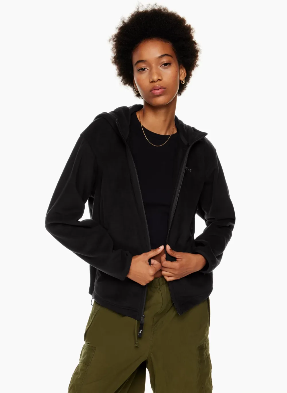 sno polar oversized zip hoodie