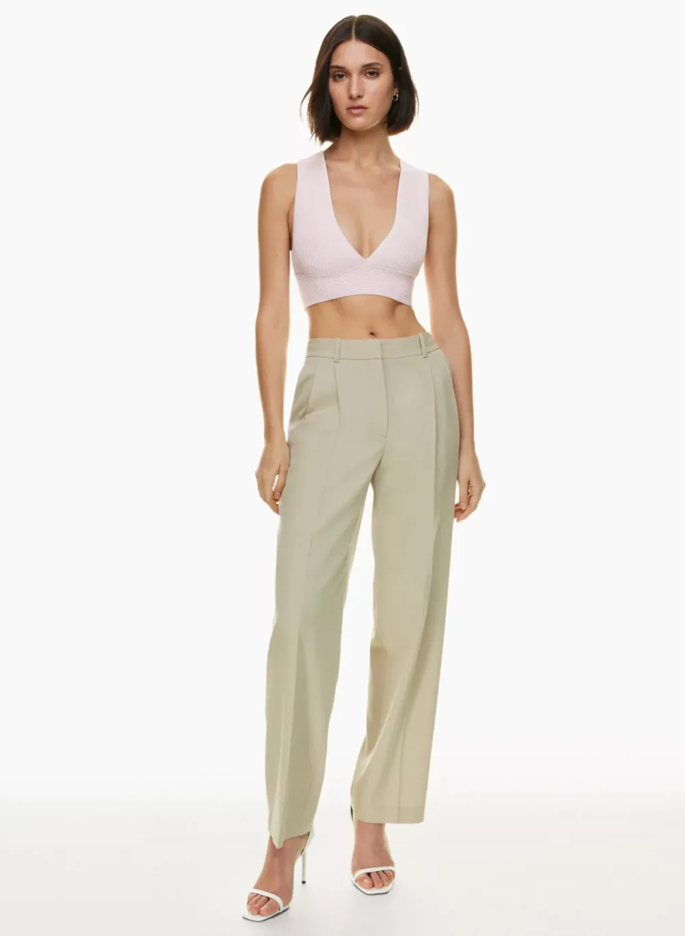 sculpt knit deep v tank