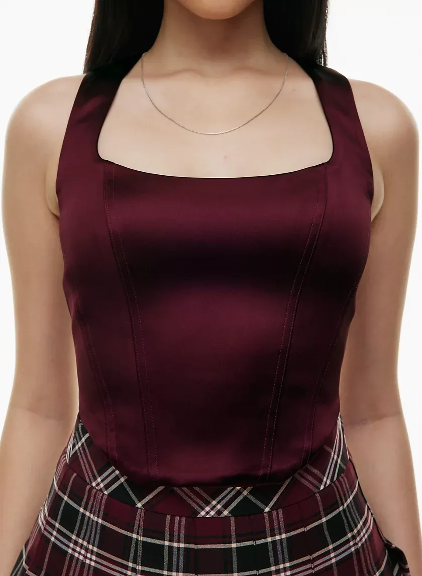 shiloh satin bustier