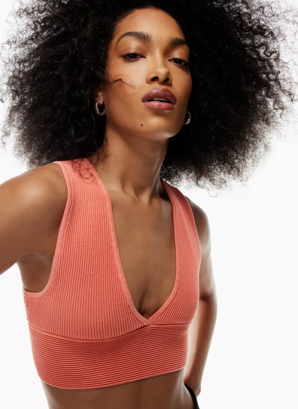 sculpt knit deep v tank