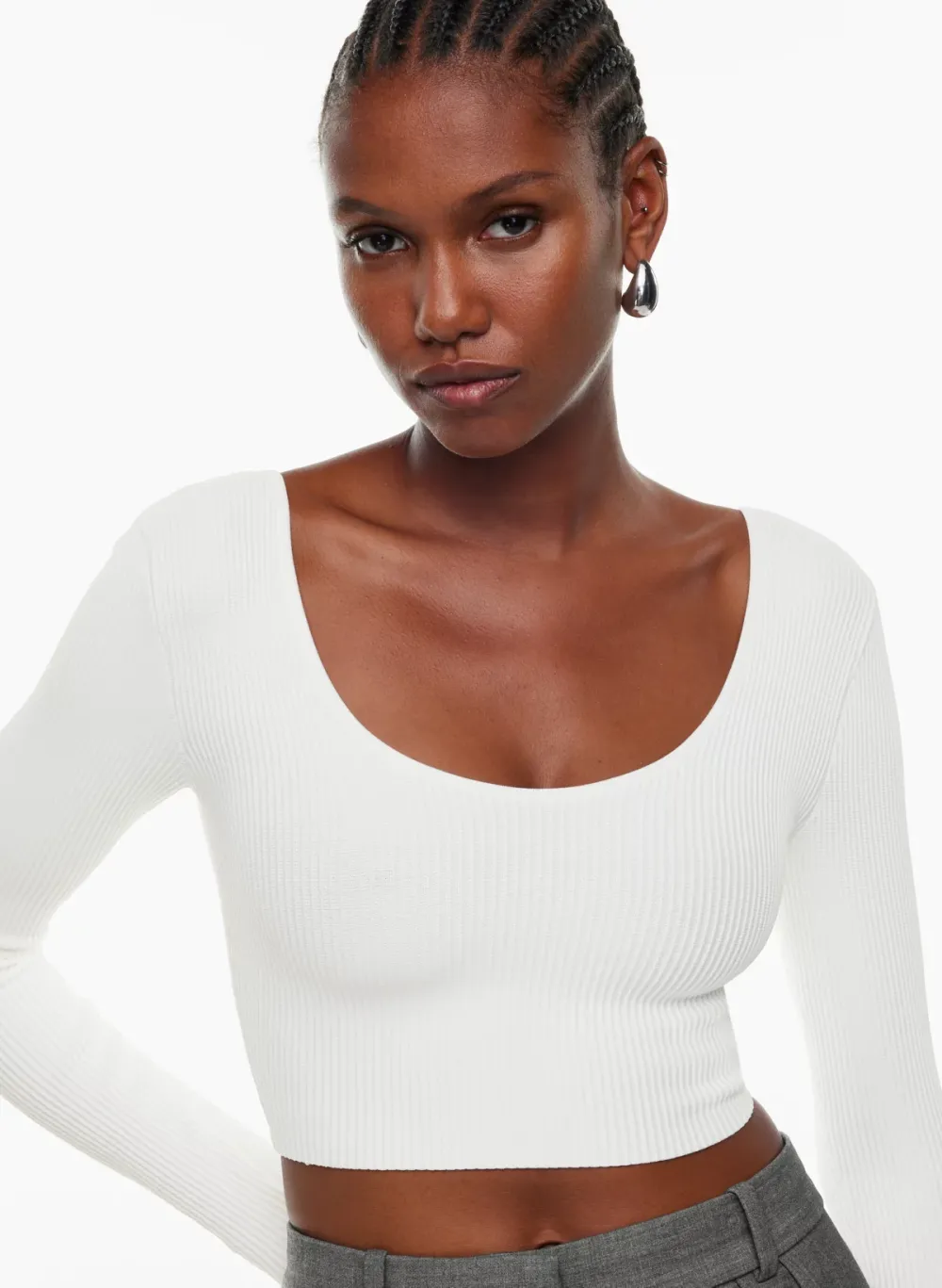 sculpt knit scoopneck longsleeve