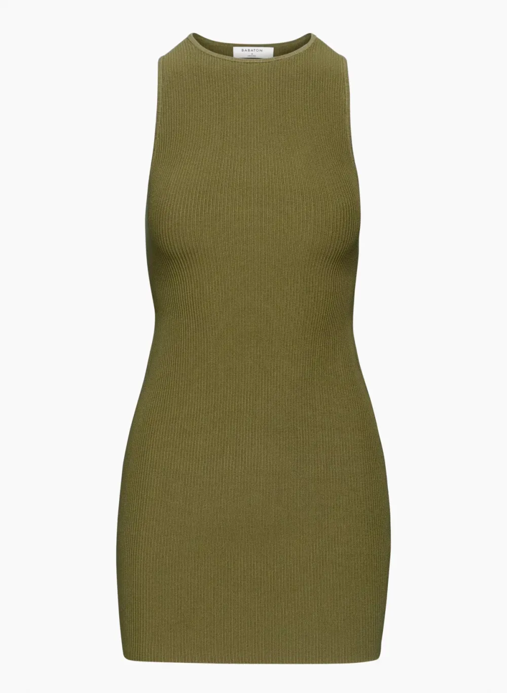 sculpt knit racer mini dress