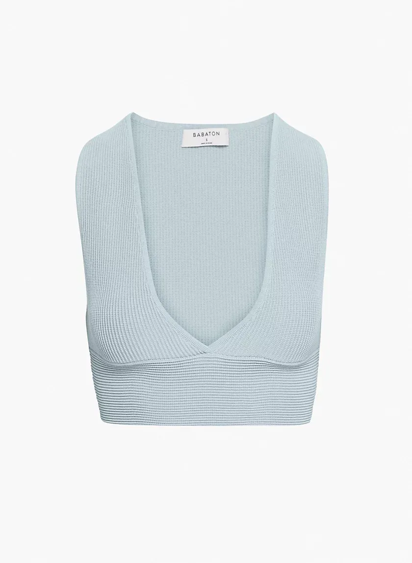 sculpt knit deep v tank