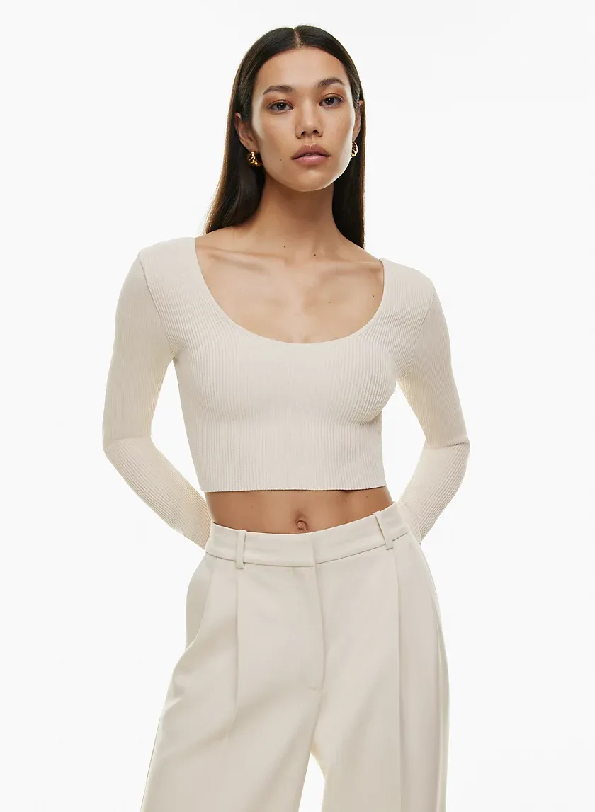 sculpt knit scoopneck longsleeve