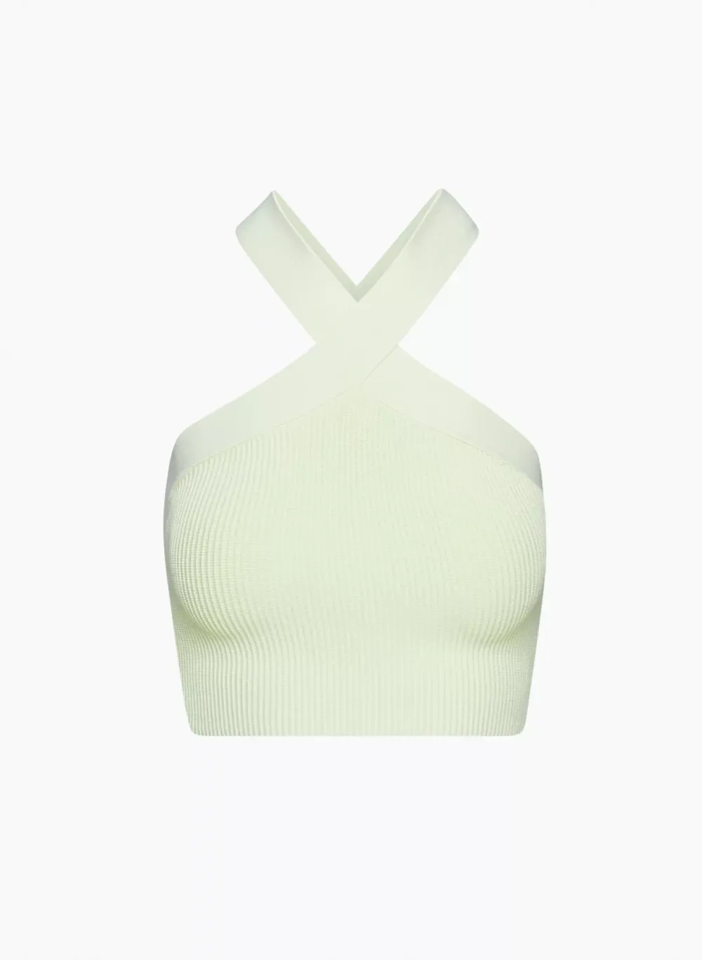 sculpt knit criss cross cropped tank