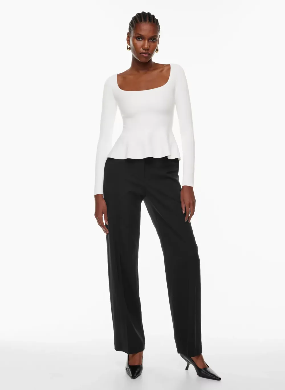 sculpt knit pouf longsleeve