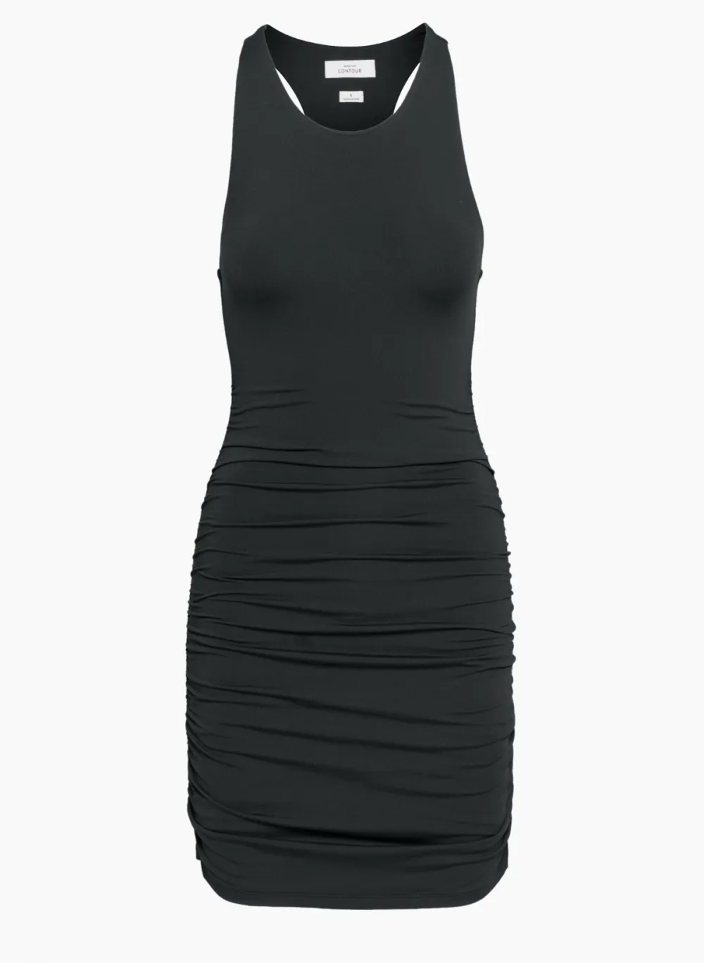 contour ruched racer mini dress