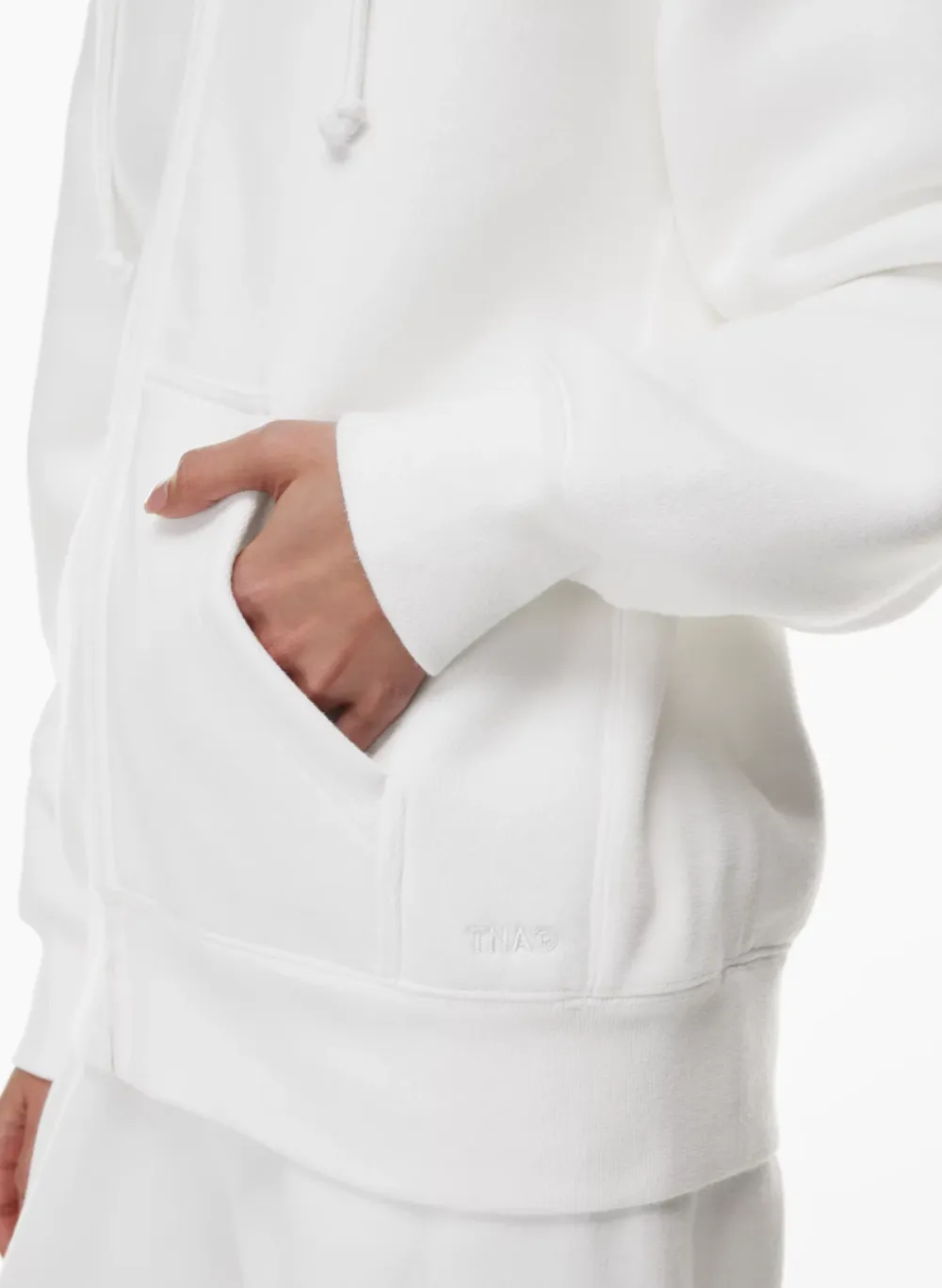 bubble fleece boyfriend zip hoodie