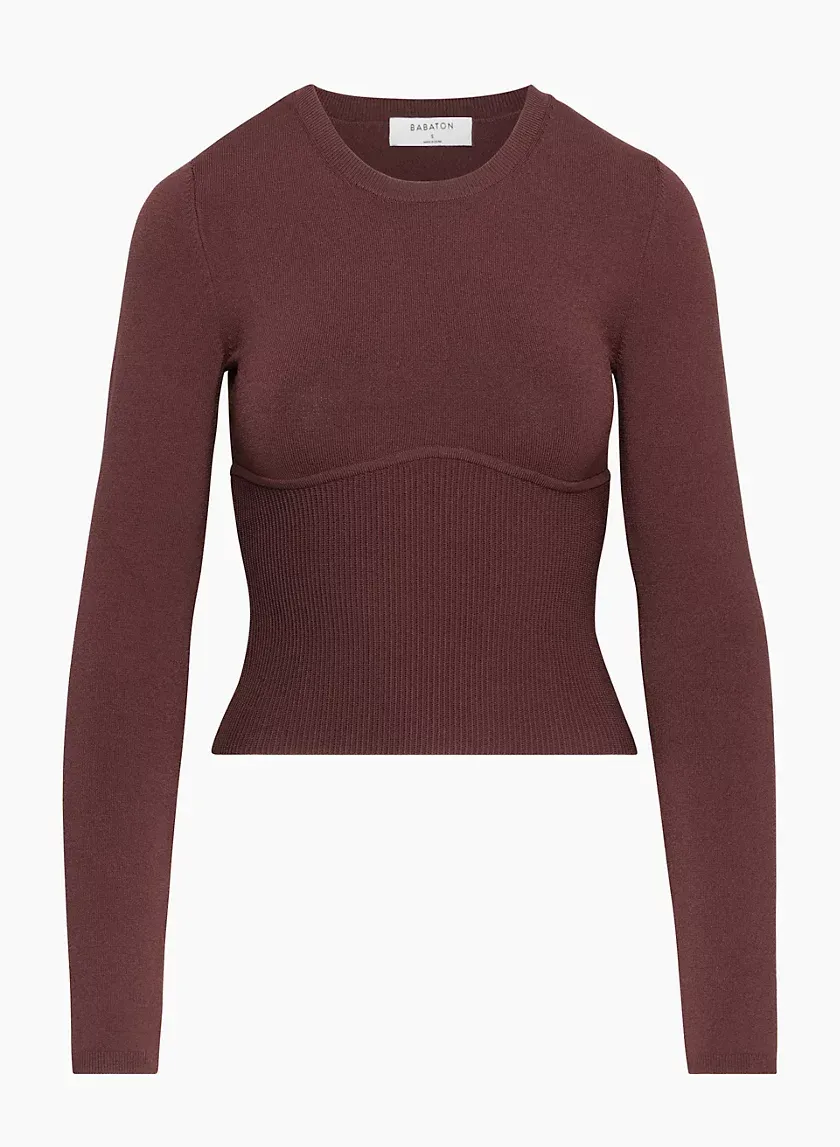 sculpt knit empire longsleeve