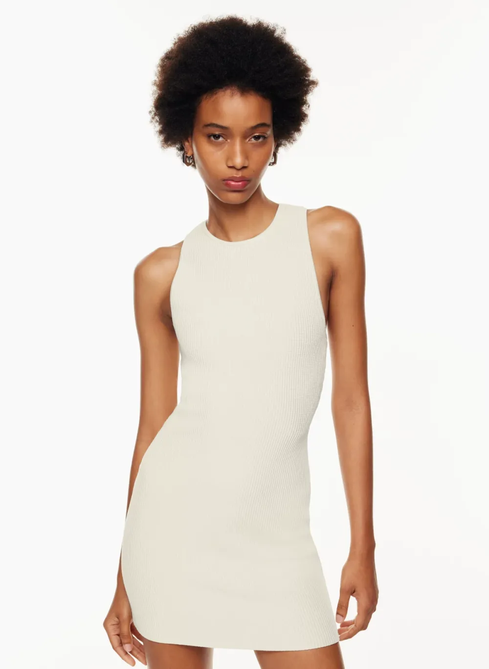sculpt knit racer mini dress